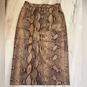 Anthropologie Snake Skin Skirt